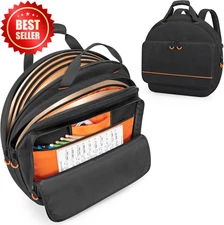 22" Cymbal Bag Double Layer Gig Case w/ 6mm Padded Dividers Handle Straps