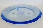 Tiara Indiana Glass Ice Blue Statue of Liberty Commemorative 8" Collector Plate — photo 1