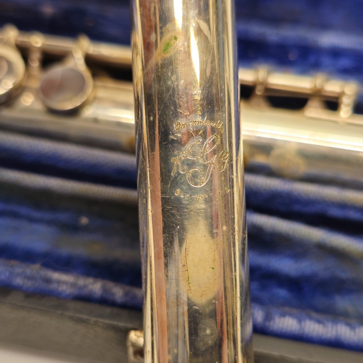 Gemeinhardt 2SP Flute Silver Plated E38539 with Hard Case Vintage