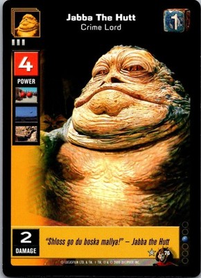 Star Wars Young Jedi CCG Battle Of Naboo Jabba The Hutt, Crime Lord # 76