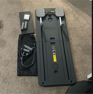 Abdominal Exerciser Platform Non-Slip w/ Bands Mat Carry Bag Black/Gray