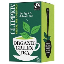 Organic Pure Green Tea Bags, Box of 40 Teabags | Uplifting 0.09 per strip