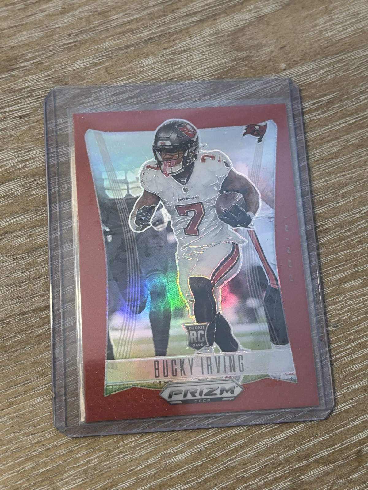 Bucky Irving 2024 Panini Prizm Deca Red Prizm RC /199 Buccaneers #276 2601132