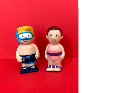 Step 2 Water Activity Table Figures Boy and Girl Swimming Swim Replacement Parts