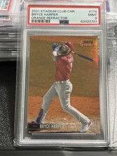 2021 Topps Stadium Club Chrome - Bryce Harper #174 Orange Refractor /25
