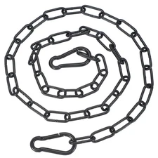 1/8 x 40" Fitness Chain Porch Hanging Swing Chair Chain Heavy Duty Black