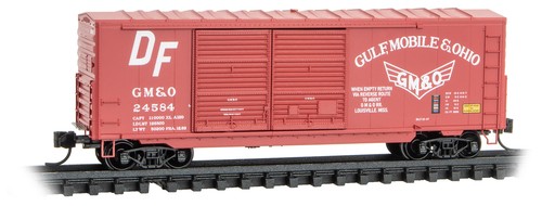 Micro-Trains MTL escala N 40 ft DD caja coche Gulf Mobile y Ohio/GMO (rojo) #24584 | Zustand: New