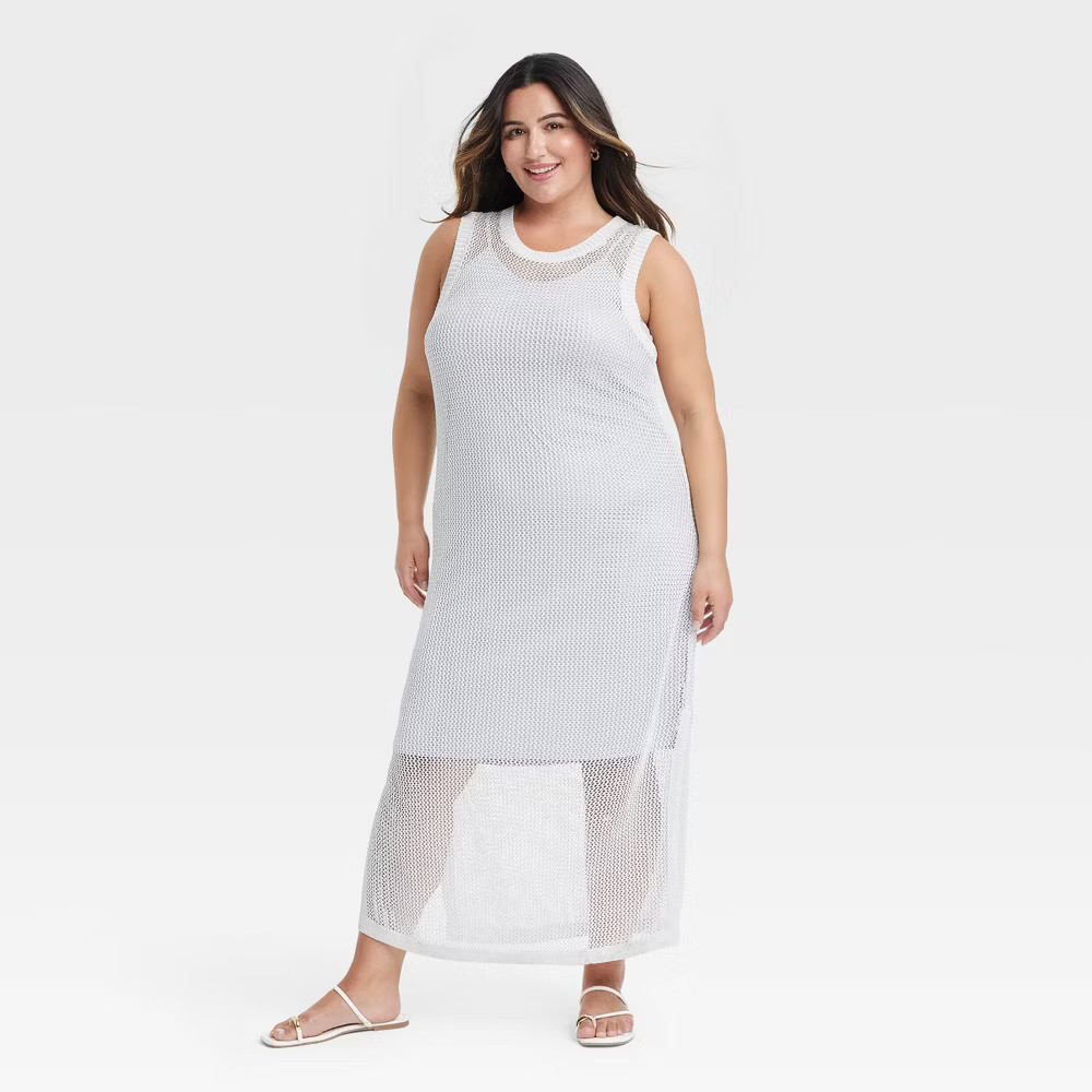 Women'sOpenworkMidiTankDress-ANewDay