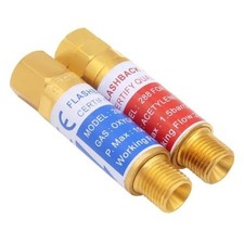 Oxygen  Acetylene Flashback Arrestors Set Regulator End  9/16-18 Threads B