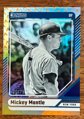 2024 Panini Donruss On Fire /75 Mickey Mantle #7 HOF  260677