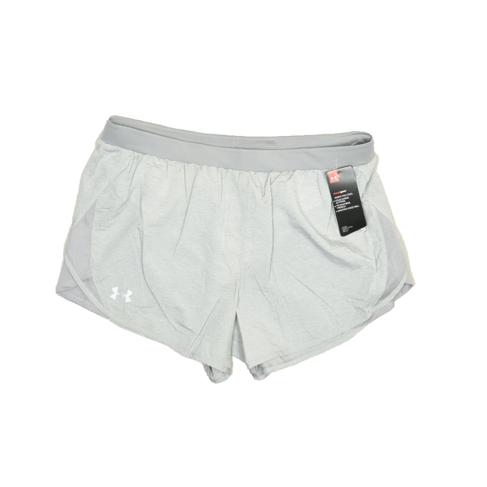 NEW Under Armour HeatGear Women's Running Shorts Loose Gray Size LG
