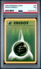 1999 POKEMON BASE SET UNLIMITED #99 GRASS ENERGY PSA 7