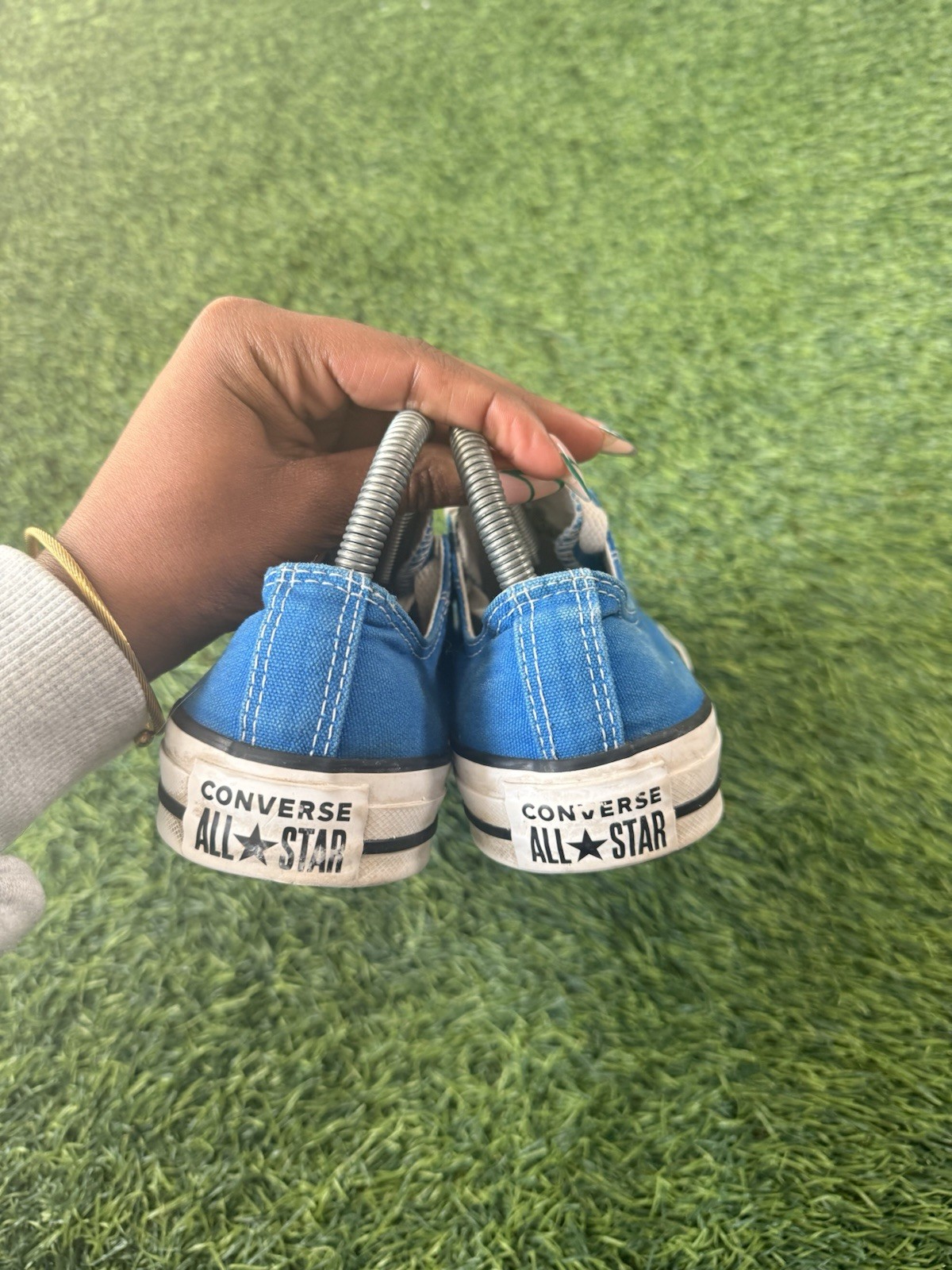 Converse Chuck Taylor All Star Low Top Blue Canvas Sneakers Size 7 Womens thumbnail 6