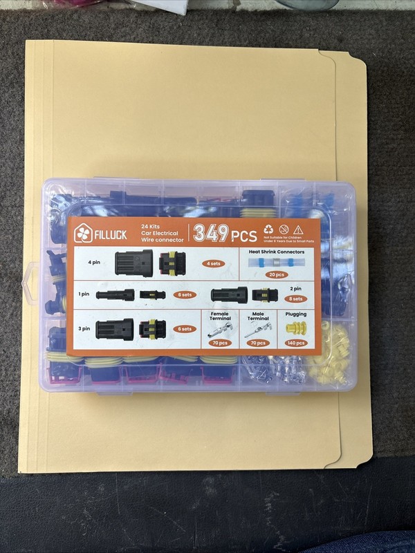 349PCS Car Automotive Electrical Wire Connectors 1/2/3/4 349pcs