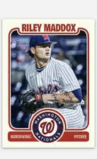 Riley Maddox 2025 MLB Draft Novelty Baseball Card! Washington Nationals