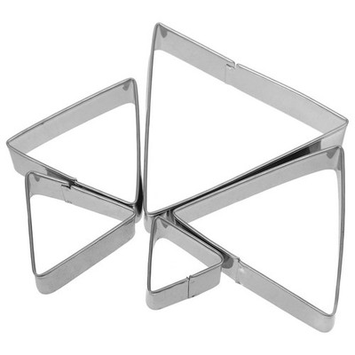 5Pcs Stainless Steel Molds Set Triangle Cake Cutter Reusable Silver Baking Tool