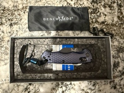 Benchmade Partial Immunity Crater Blue Aluminum Pocket Knife Blk Class 2950BK