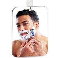 Fogless Shower Mirror for Shaving - Unbreakable, Wall-Mounted, Portable 8x6
