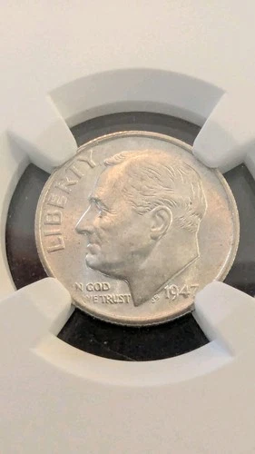 1947 S Roosevelt Dime MS 66 NGC Silver 10C San Francisco Nice Uncirculated