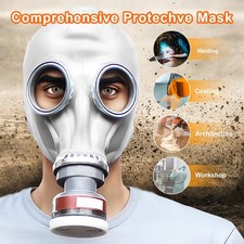 2 IN 1 Full-Face Mask Set Spray Painting Respirator Reusable Safety Protection