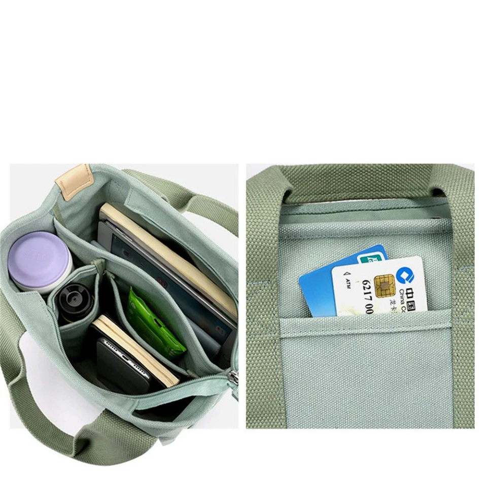 Handtasche Damen Umhängetasche Schultertasche Canvas Handbag Crossbody Tasche - Bild 4 von 4