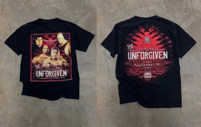 2003 WWE Unforgiven T Shirt Shane McMahon Kane Triple H Goldberg Reprint NEW