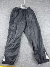 Vintage Nike Pants Size L 12-14 Black Windbreaker Track Ankle Zip 90s Nylon