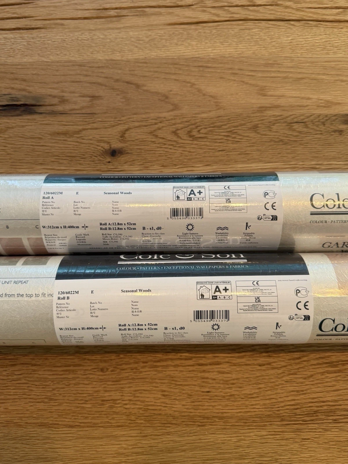 Cole & Son Seasonal Woods 120/6022M Rose Quartz Pearl Wallpaper Rolls A/B - New 5