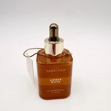 SAND + FOG Amber Musk Eau de Parfum Oil 1.7 FL OZ Dropper Bottle New