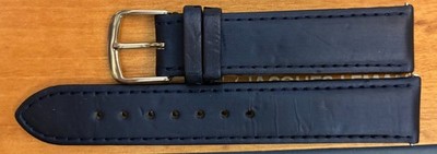 18mm Hamilton Uhrenarmband dunkelblau Textil/Leder-Mix Dornschliesse H600405102
