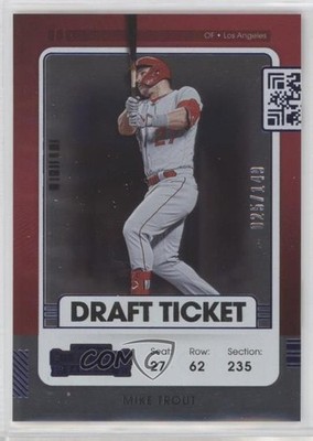 2021 Panini Contenders Draft Ticket Blue /149 Mike Trout #56 5m1