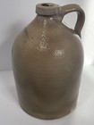 Antique E. & L. P. Norton Bennington VT 1 Gallon Stoneware Jug w Cobalt Flower — photo 3
