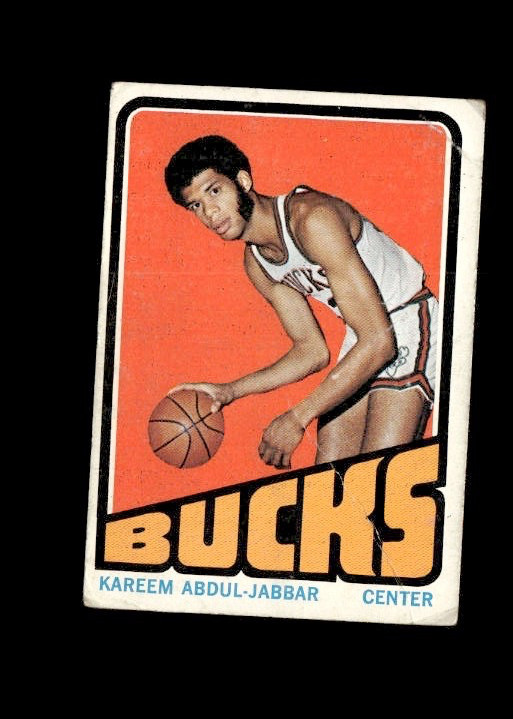 1972-73 Topps Kareem Abdul- Jabbar #100 Bucks Poor Condition view 1
