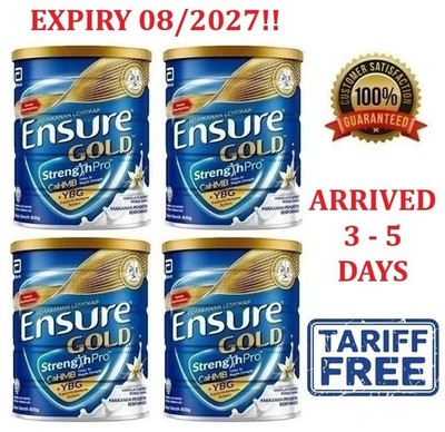 Abbott EnsureGold Gold Milk Powder Vanilla Flavored 800g - 4 Cans TARIFF FREE !!