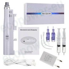 Wrinkle Removal Anti-age Pen Mesotherapy Gun w/ 10Pcs 36-42Pins Cartridges Tips