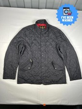 Barbour Flyweight Chelsea Quilted Winter Nylon Waterproof Jacket Black Size L