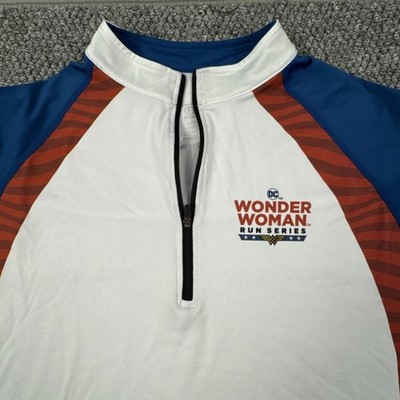 Wonder Woman Running Man DC Run Series 1/4 Zip Pullover Long Sleeve Women's XXL
