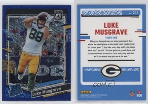 2023 Panini Donruss Optic Rated Blue Glitter Prizm Luke Musgrave #241 Rookie RC