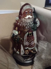 Merck Family's Old World Christmas 2007 NORDIC SANTA Light Up Display 529755