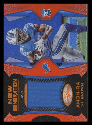 Amon-Ra St. Brown 2021 Panini Certified New Generation Mirror RC /149 Mem #NG-28