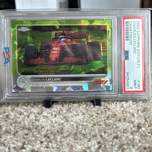 Topps 2022 Chrome Sapphire F1 Charles Leclerc #180 Chartreuse /199