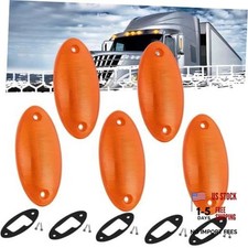 5Pcs Cab Marker Roof Light Amber Lens Amber Light Top Lights Assembly