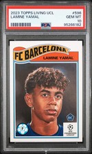 2023 Topps Living UEFA Champions League Lamine Yamal #596 PSA 10