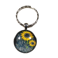 You Are My sunshine Small Keychain Lightweight Sun Flower