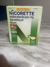 Nicorette Nicotine Quit Smoking Gum Spearmint 4mg 160 Count Expires 11/2027