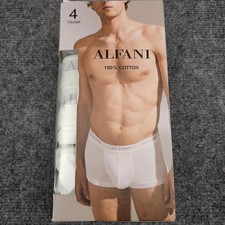 Alfani Mens 4 Pack Trunk Briefs 100 Cotton Tagless Moisture Wicking White XL