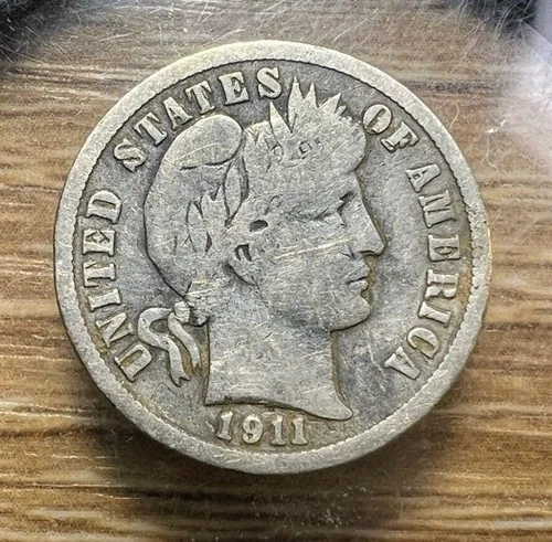 1911-D Barber Dime - Actual Coin Shown - Free Shipping & Tracking INV#604