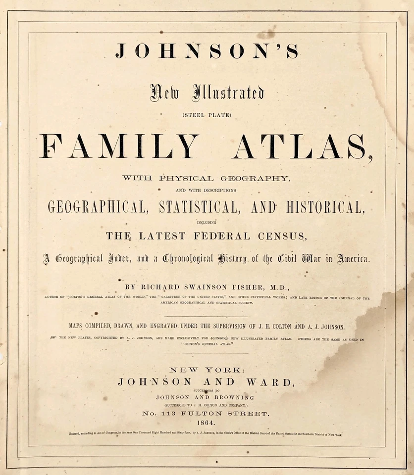 1864  AUSTRIA - TURKEY - GREECE - EUROPE  Map ORIGINAL  (24x17)  JOHNSON - Image 4 of 4