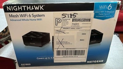 NETGEAR Nighthawk Mesh WiFi 6 Router Model MR60 (Black) Open Box