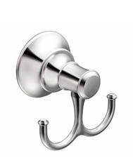 Moen DN7903CH Ashville Double Robe Hook For Bathroom Polished Chrome -NEW-